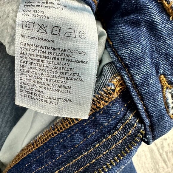 & Denim Women's Straight Length Ankle Jeans High Waist Mid Rise Blue Size 8 - Picture 5 of 10